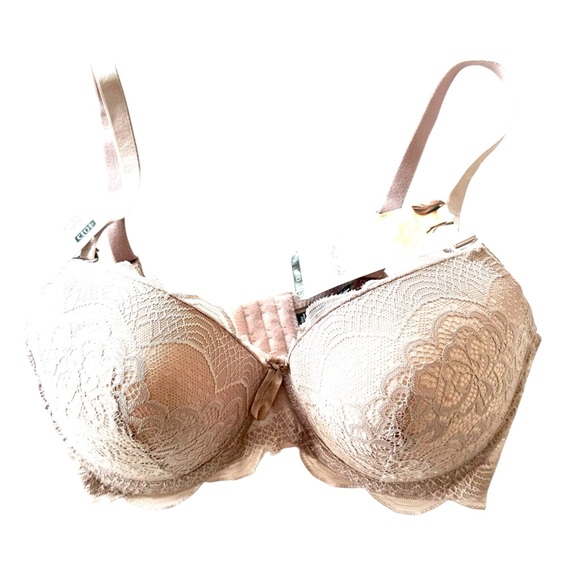 Rene Rofe Lightly Padded Underwire Size 40D Nude Lace Bra Adjustable Straps NWT - Picture 5 of 6